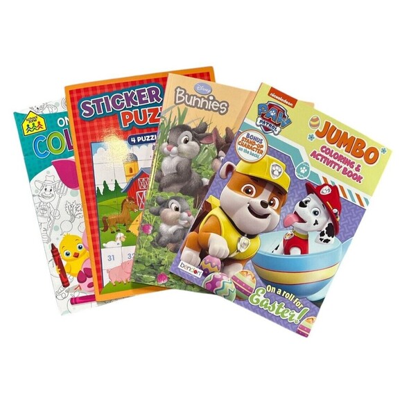 Kids Activity Lot- Stickers Coloring Dot-to-Dot PJ Masks Trolls Disney Dinosaurs - Picture 2 of 4